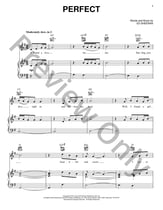 Perfect piano sheet music cover